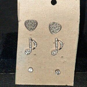 Three sets of earrings